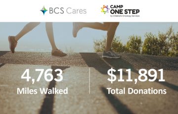 BCS Raises Nearly $12K for Camp One Step via Power of One Challenge