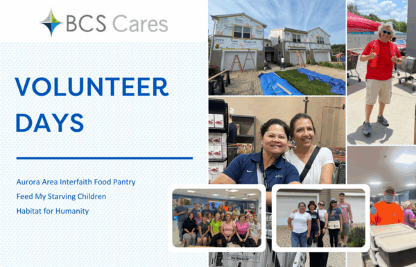 Volunteer Days graphic displaying images and a list of organizations we helped.