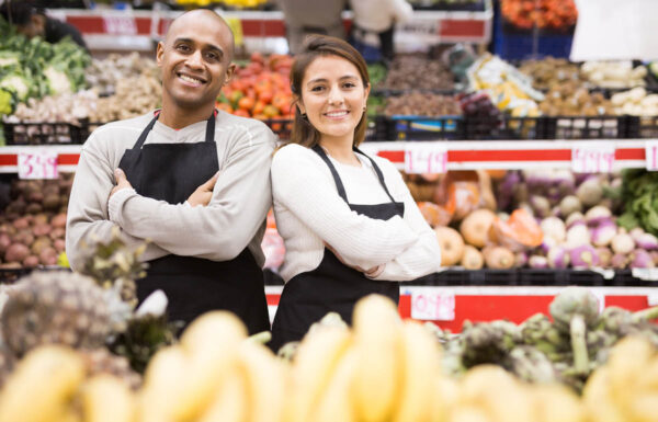 Grocery store workers